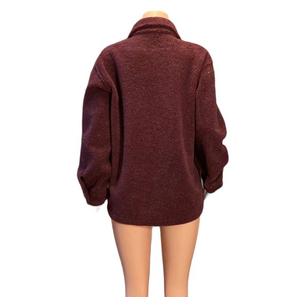 NWOT Vintage Cabela's Sherpa Fleece Snap Top Shacket Size L - Picture 4 of 10